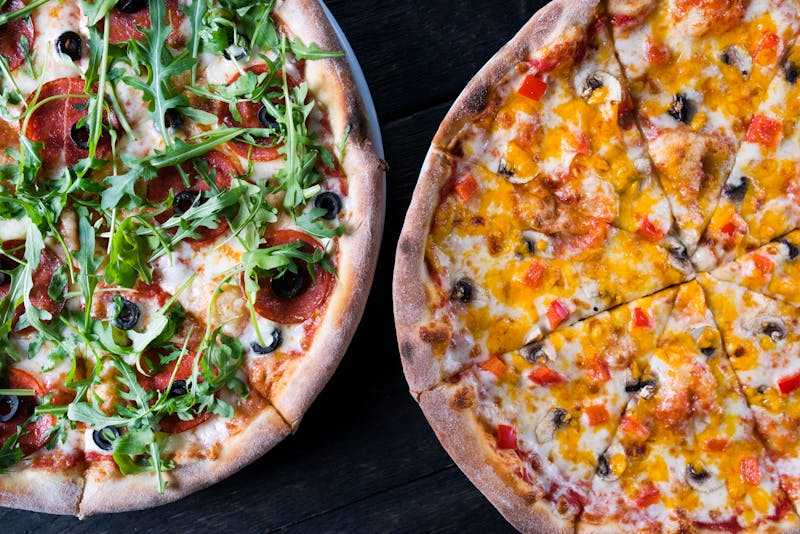Margherita pizza with fresh mozzarella and basil
